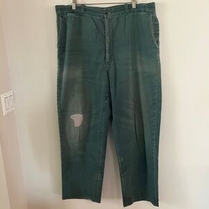 Vintage 30s 40s Distressed Work Trousers Patches 39 x 25 Unisex